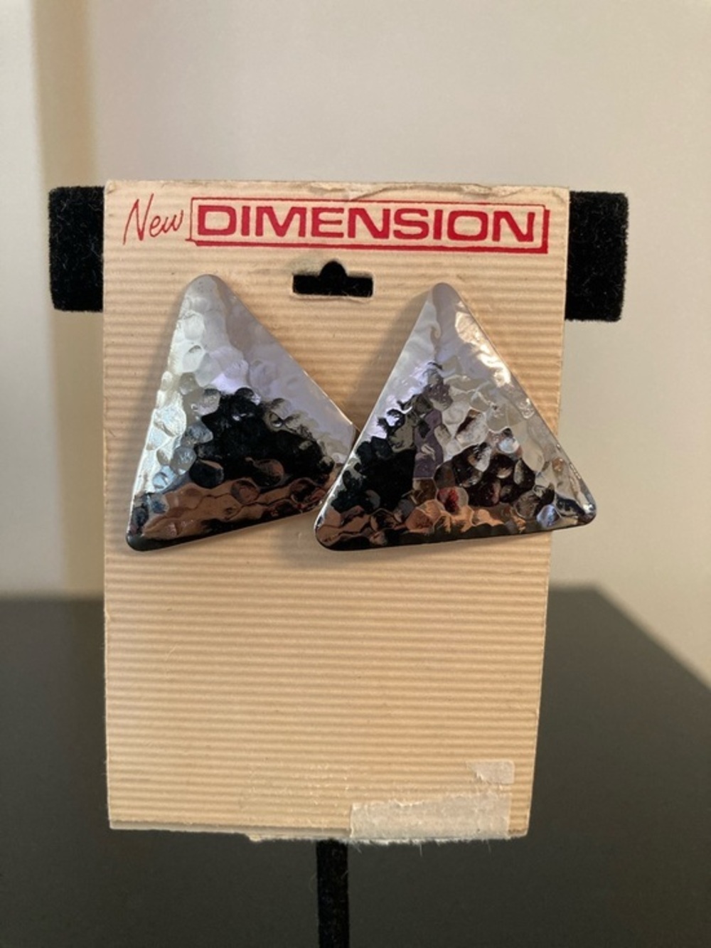 Silver Hammered Triangle Hair Clips
